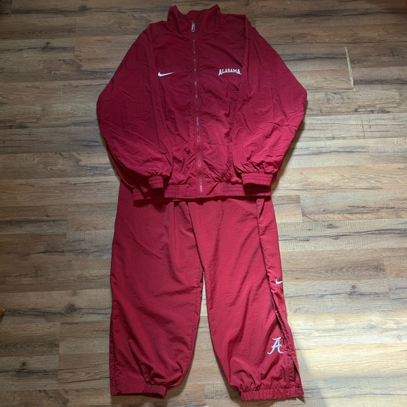 90s Nike Team Alabama Crimson Tide Zip Up Sweatshirt Sweatpants Matching Set